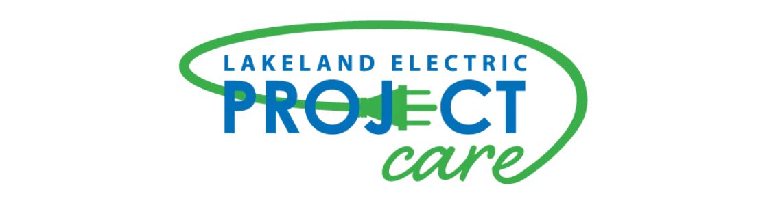 Lakeland Electric Project Care Logo in Blue and Green